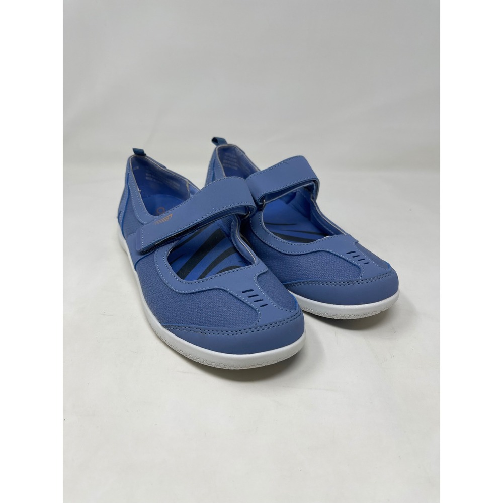 Copper Fit Womens Mary Jane Sneakers Blue Hook Loop Walking‎ Shoes Size 8